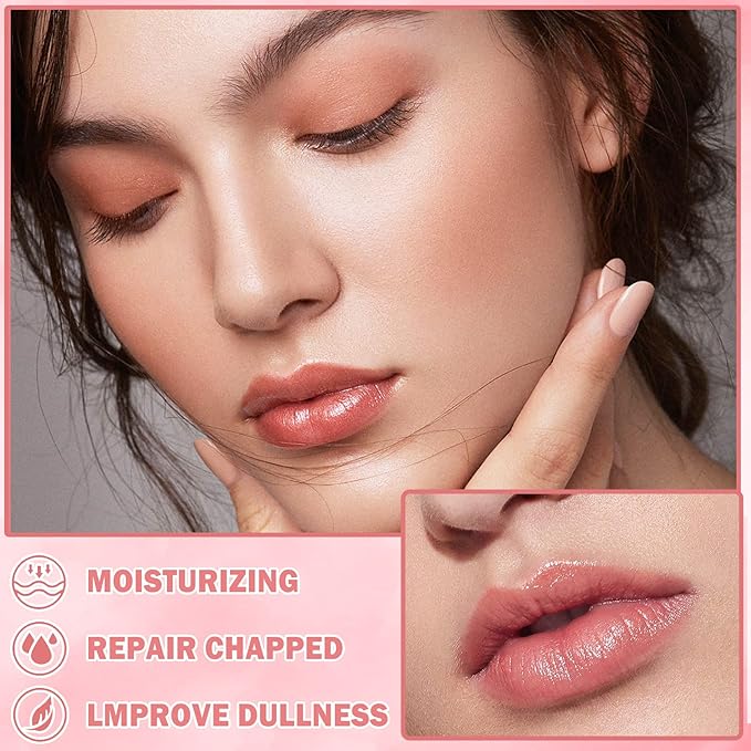 2PCS Bee Lip Balm Honey Pot,Honey Balm（Honey+Strawberry）