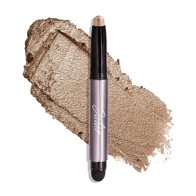 Julep Eyeshadow 101 Crème-to-Powder Waterproof Eyeshadow Stick – Silver Moonlight Shimmer – Long-Lasting, Crease-Proof, Medium Golden-Beige Shimmer Eyeshadow with Built-in Smudger