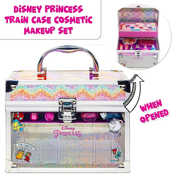 Disney Princess Train Case Girls Beauty Set, Kids