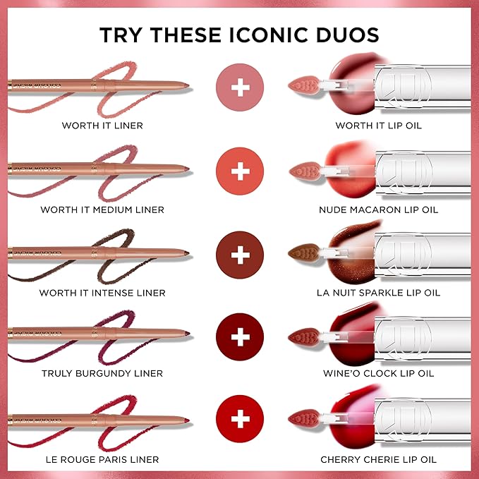 L'Oreal Paris Plump Ambition Hyaluron Lip Oil, 24 HR Lip Gloss with Hyaluronic Acid, Volumizing Formula with Glass-Like Shine, Wine O'clock 485, 0.16 Fl Oz