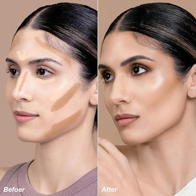 FOCALLURE 2 in 1 Cream Bronzer and Highlighter Pen,SOUR CREAM