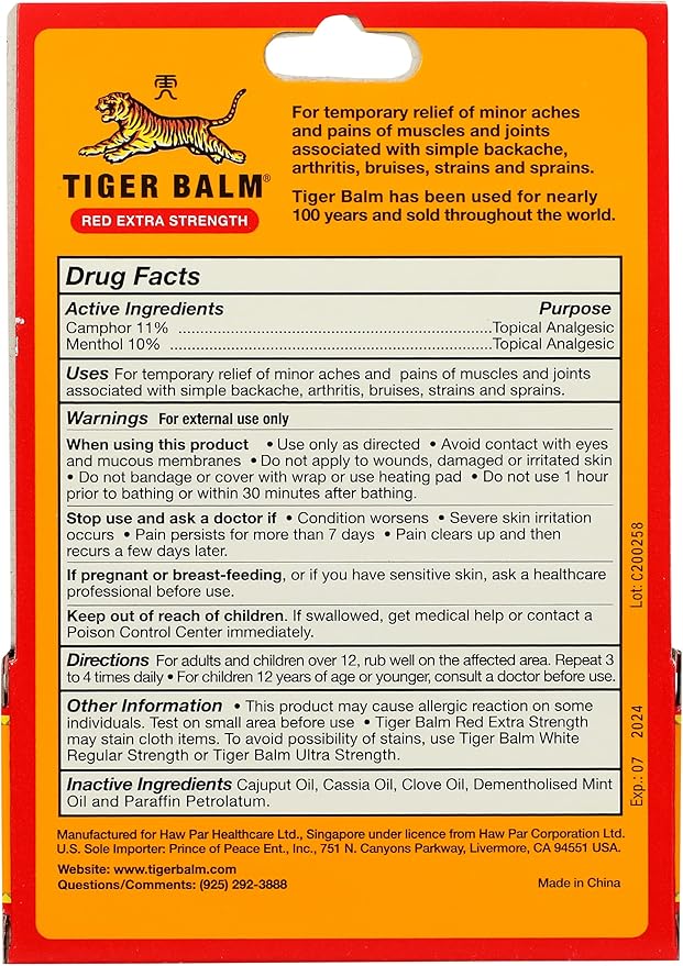 Tiger Balm Red Extra Strength Rub