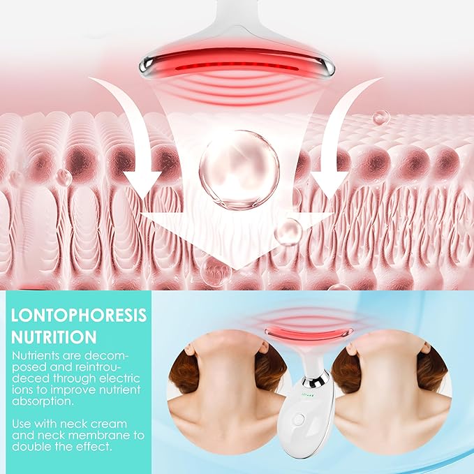 Facial Massager Red-Light-Therapy-for-Face and Neck, Face 𝖲 culpting Wand with 7 Color