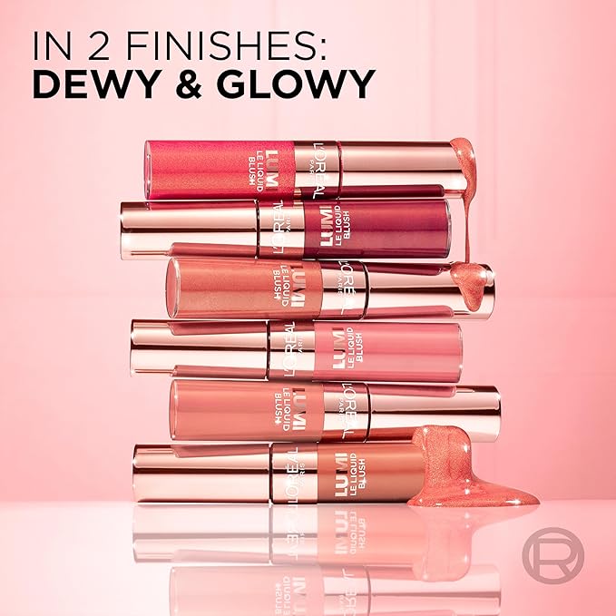 L'Oreal Paris True Match Lumi Le Liquid Blush, Intense Lightweight Blush Formula With Liquid Pigments, Glowy Worth It Medium, 0.33 Fl Oz