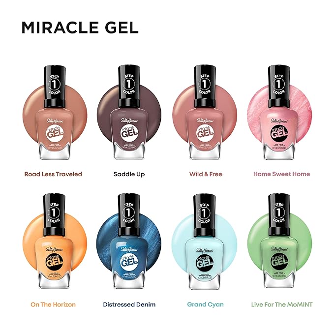 Sally Hansen Miracle Gel™, On The Horizon, Long Lasting, Gel-Like Formula, No UV Lamp Needed, Orange Nail Polish