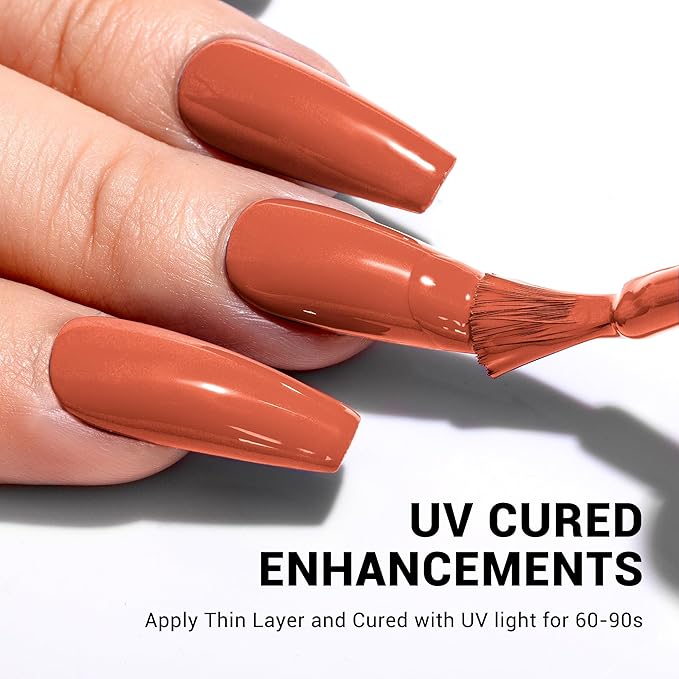 Melodysusie thick orange gel nail