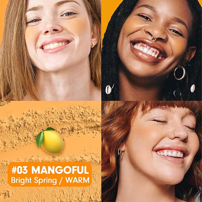 Cheerful Blusher | Yellow Orange Blush for Cheeks (03 Mangoful) 14 Oz