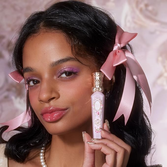 Flower Knows Violet Strawberry Rococo Glitter Lip Gloss G02 Rasberry Booze+Swan Ballet Shine Solid Lip Gloss Stick B08 Dancing Shoes