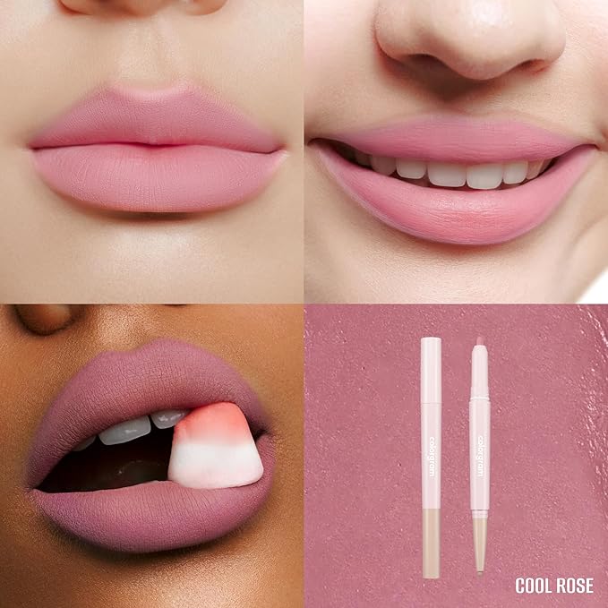 COLORGRAM All In One Over-Lip Maker 05 Cool Rose | Versatile Lip Liner & Contour, Matte finish, Perfect for Daily wear, Bigger and Fuller Lips, Plumping effect, Smooth, creamy texture