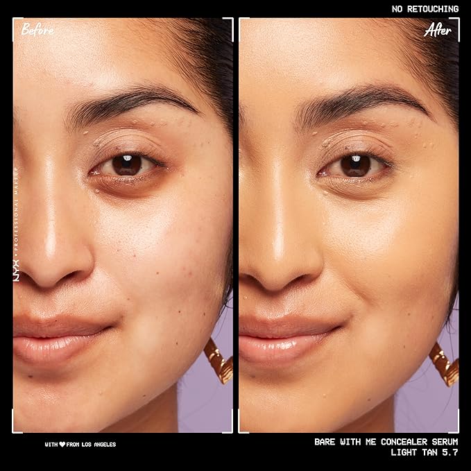 NYX PROFESSIONAL MAKEUP Bare With Me Concealer Serum, Light Tan