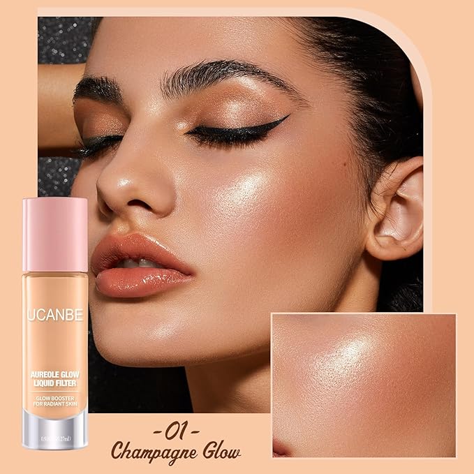 UCANBE Halo Glow Liquid Filter, Face Complexion Booster 0.91OZ