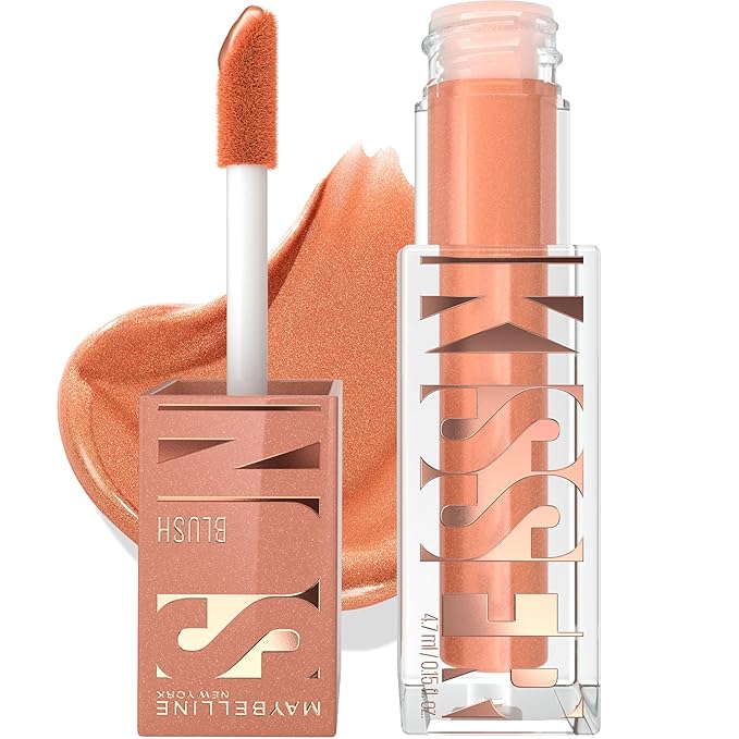 Maybelline Sunkisser Multi-Use Liquid Blush and Bronzer, Blendable, Longwear, Glowy Make Up, Sun Tempt, 1 Count