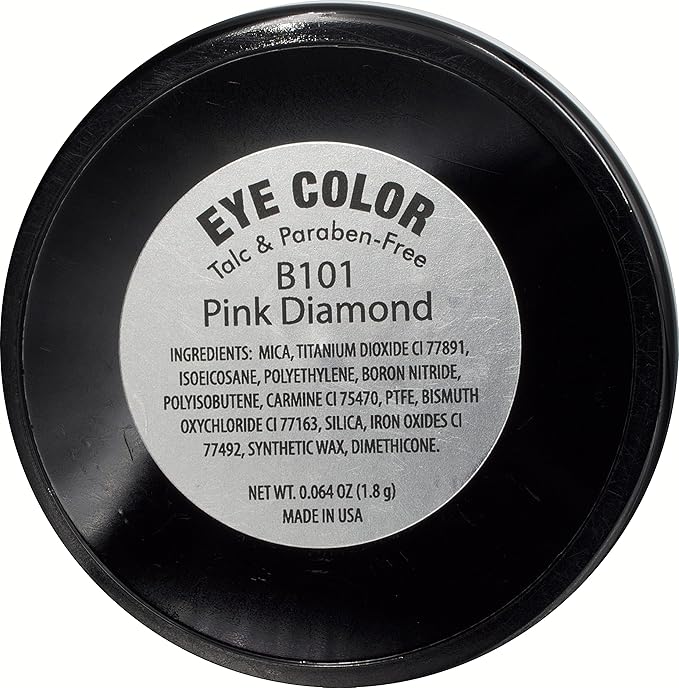 Pink Diamond Shimmering Rose Pressed Powder Single Vegan Eyeshadow; Talc, Paraben & Cruelty Free