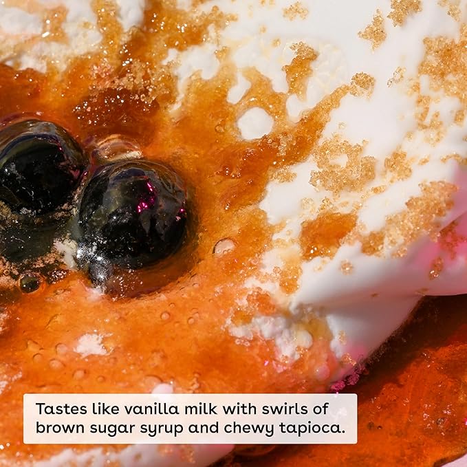 eos Flavor Lab Secret Menu Gift Set - Brown Sugar Boba Lip Scrub & 24H Moisture Super Balm, Limited-Edition Lip Treatment, Nourishing, 2-Pack