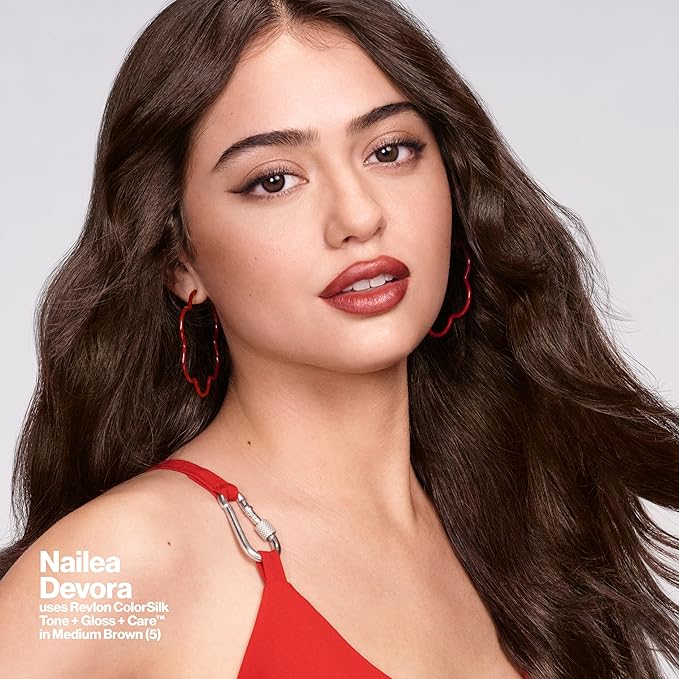 Revlon ColorSilk Tone + Gloss + Care Demi Permanent Hair Color, Dye Kit with Leave-In Scalp and Haircare Serum, 2x Shinier, 4x Stronger, 6G Light Golden Brown, 4.5 fl oz