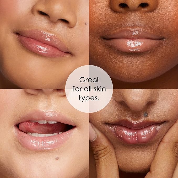 Frilliance Lip Duo Moisturizing Natural Lip Gloss Crystal Clear, Neutral Bliss, Cruelty Free Hypoallergenic All Skin Types