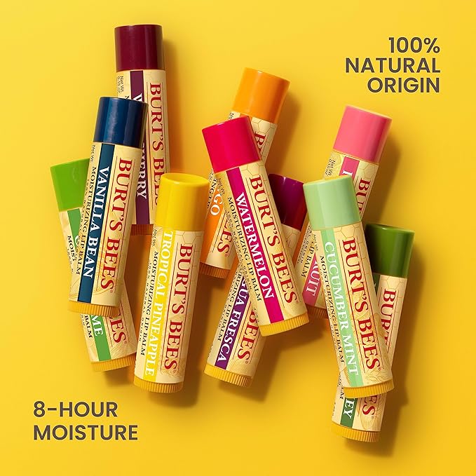 Burt's Bees Beeswax Lip Balm, Lip Moisturizer With Responsibly Sourced Beeswax, Tint-Free, Natural Conditioning Lip Treatment, 1 Tube, 0.15 oz.