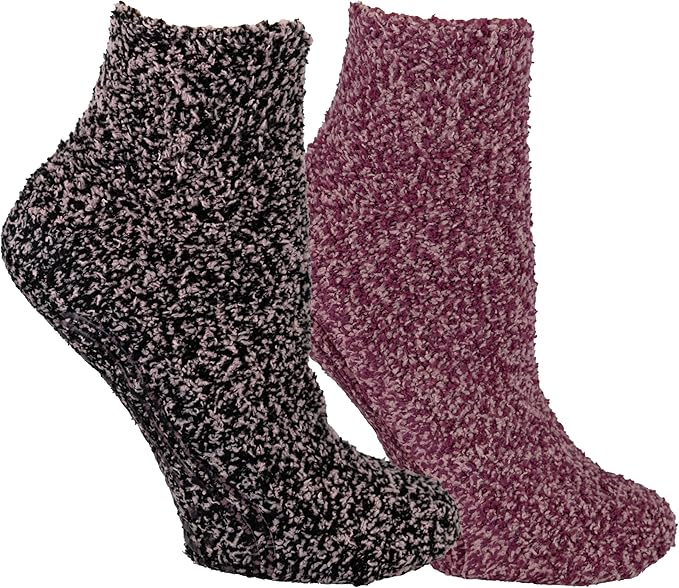 Dr. Scholl's Women's Low Cut Soothing Spa Socks-Lavender & Vitamin E Infused-2 & 3 Pairs-Bottom Grippers