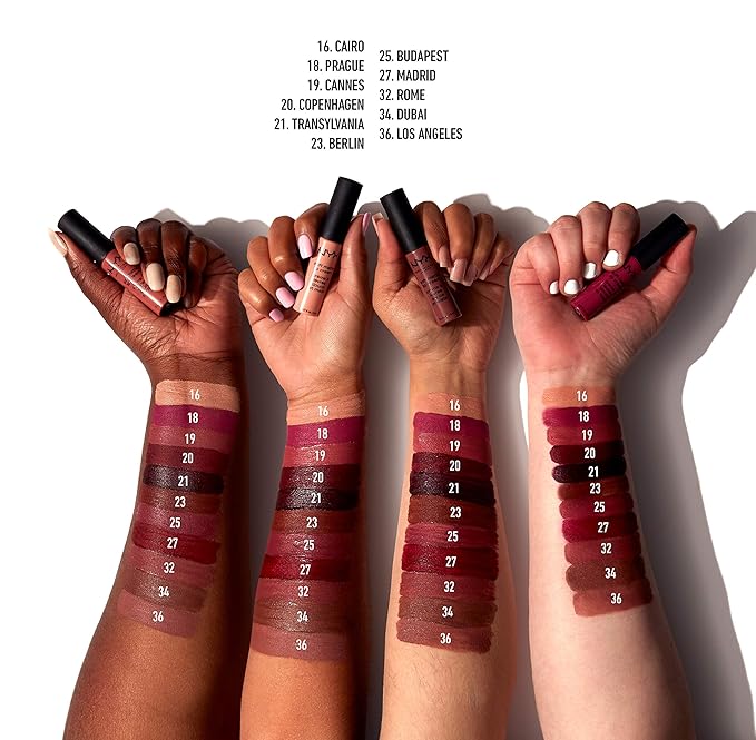 NYX PROFESSIONAL MAKEUP Soft Matte Lip Cream, Lightweight Liquid Lipstick - Berlin (Medium Warm Brown)