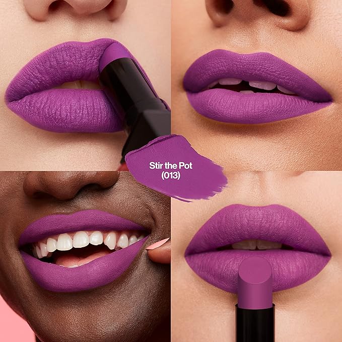 REVLON Lipstick, ColorStay Suede Ink, Built-in Primer, Infused with Vitamin E, Waterproof, Smudge-proof, Matte Color, 013 Stir The Pot, 0.09 oz.