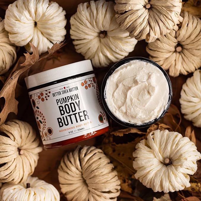 Pumpkin Body Butter with Organic Shea Butter | Pumpkin Spice Lotion for Women | Non Greasy Body Cream | Fall Body Care Favorite with Pumpkin Spice Scent