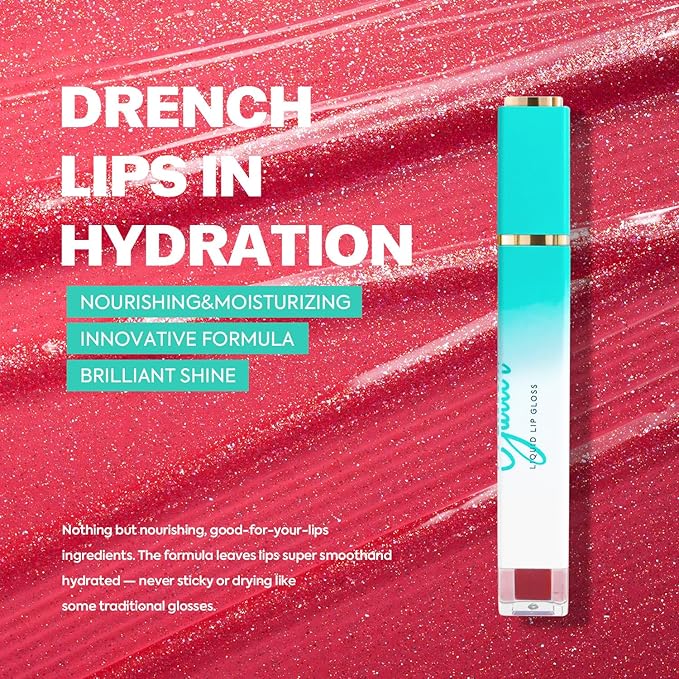 VANERIA Glitter Lip Gloss Shimmer,Matte Liquid Lipstick Rapid Drying,Long Lasting Highly Pigmented Color,Waterproof,Lipgloss Glitter Non-Sticky.Reflertor(4ml/0.14oz)