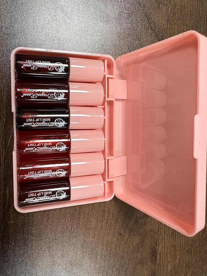 6 Colors Lip Tint Stain Set, Multi-Use Lip & Cheek Tint Korean Makeup Mini Liquid Lipstick, Lip Stain Long Lasting Waterproof Non-Stick Cup Moisturizing…