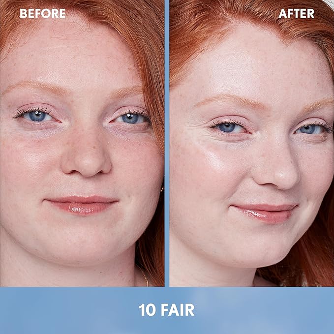 Covergirl Simply Ageless Skin Perfector Essence Foundation, 10 Fair, Tinted Skin Perfector, Skincare Makeup Hybrid, Sheer Tint, Radiant Finish, Skin-Like Finish, Vegan Formula, 1.0oz