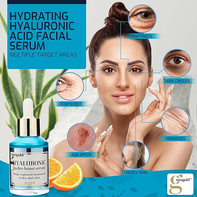Hydrating hyaluronic acid serum for