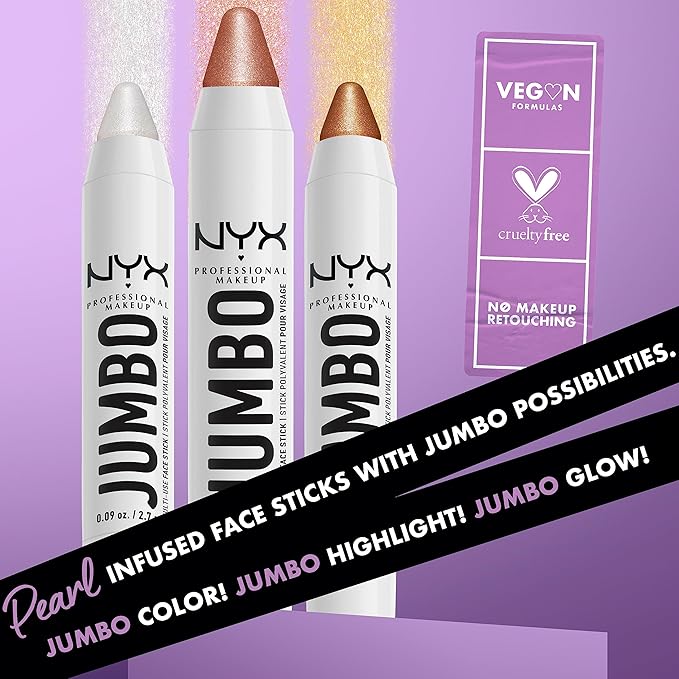 NYX PROFESSIONAL MAKEUP, Jumbo Multi-Use Face Highlighter Stick Coconut Cake