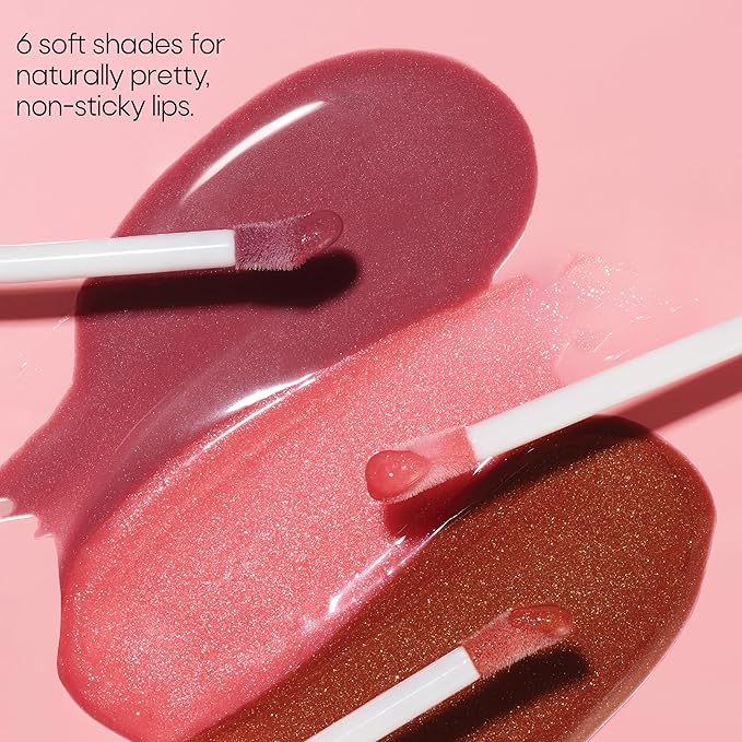 Almay Color & Care Hydrating Lip Gloss, Soft Natural Hues, Prebiotic Complex, Hyaluronic Filling-Sphere Technology, 200 Rose Glow, 0.1 Fl Oz