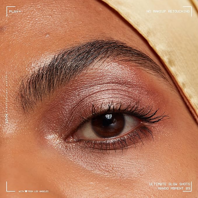 NYX PROFESSIONAL MAKEUP Ultimate Glow Shots, Liquid Eyeshadow, Long-Lasting Shimmer Eye Shadow with Vitamin C - Mango Moment