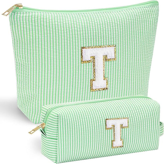 Yoolife initial makeup bag for