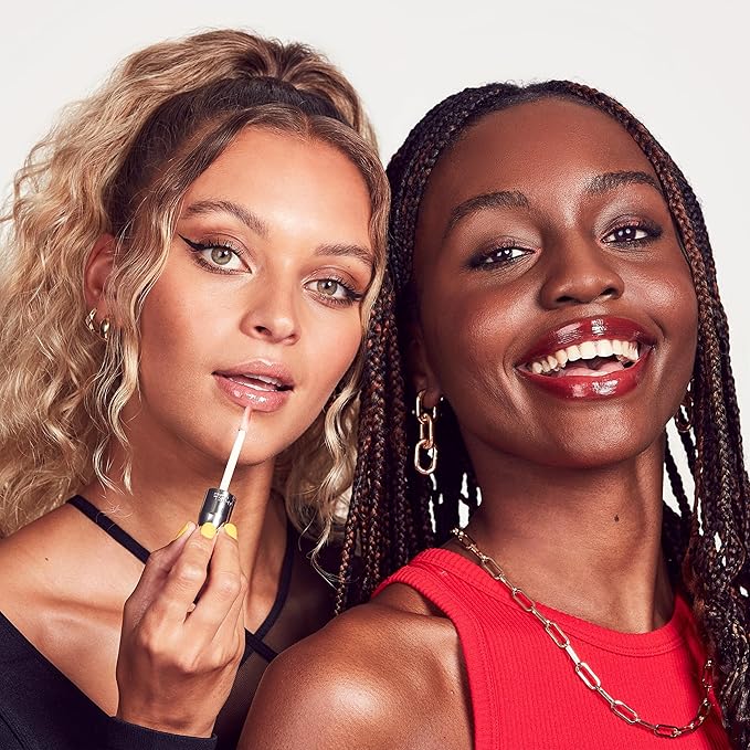 Rimmel Stay Glossy Lip Gloss - Non-Sticky and Lightweight Formula for Lip Color and Shine - 290 Date Night, .18oz