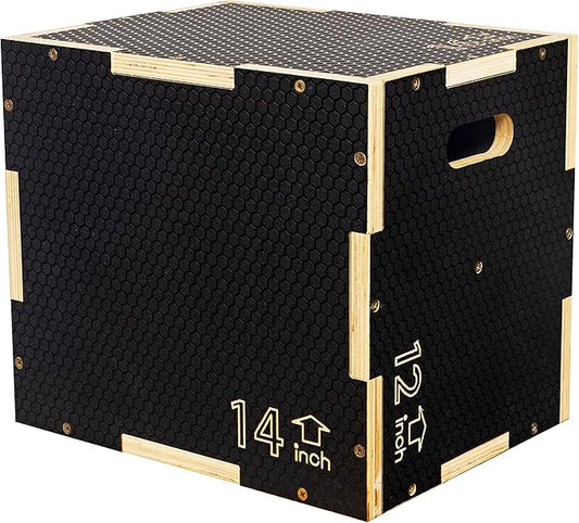 3 in 1 Non-Slip Wooden Plyo Box Plyometric