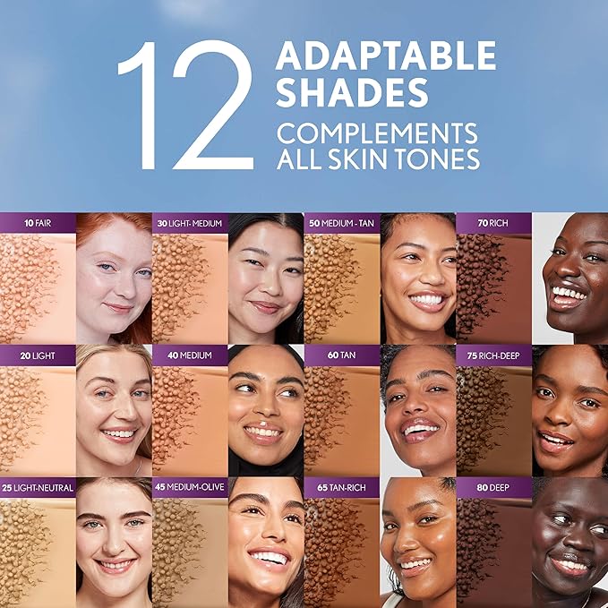 Covergirl Simply Ageless Skin Perfector Essence Foundation, 75 Rich-Deep, Tinted Skincare Makeup Hybrid, Sheer Tint, Radiant Finish, Glowy Finish, Vegan Formula, 1.0oz