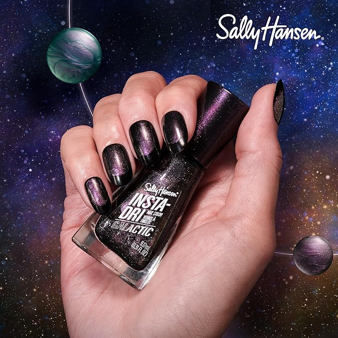 Sally Hansen Insta-Dri® Galactic, Center of the Universe, Quick Dry, Long Lasting, Streak-Free Shine, Metallic Green Nail Polish