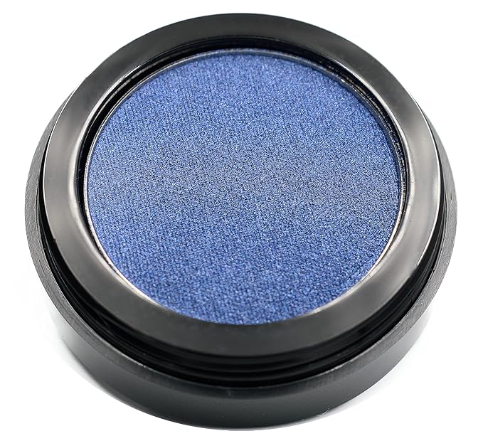 Atlantic Navy Denim Royal Blue Sparkling Pressed Powder Single Vegan Eyeshadow; Talc, Paraben & Cruelty Free