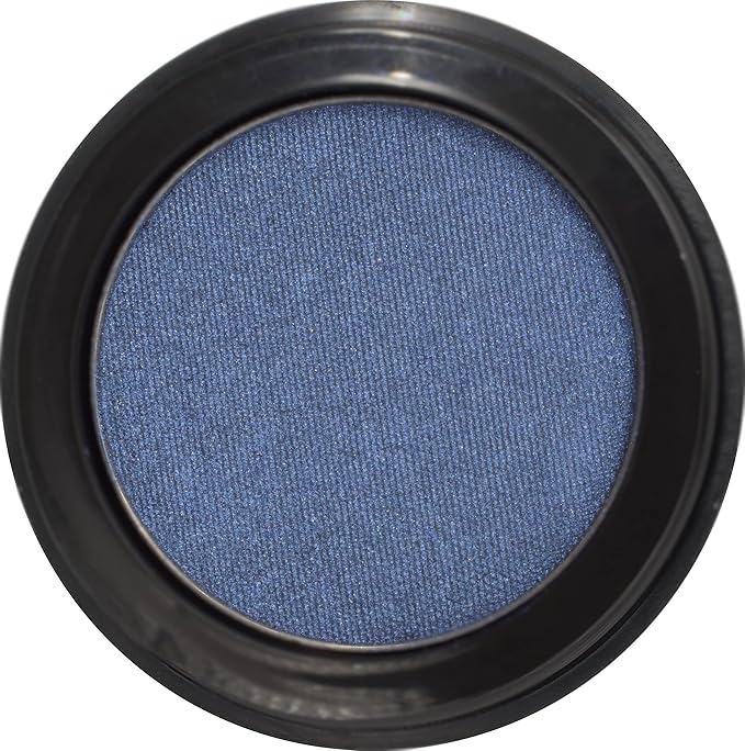 Steel Navy Blue Ice Denim Shimmering Smokey Eye Ocean Grey Pressed Powder Single Vegan Eyeshadow; Talc, Paraben & Cruelty Free