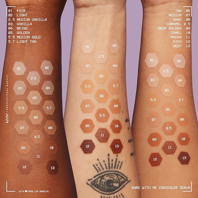 NYX PROFESSIONAL MAKEUP Bare With Me Concealer Serum, Deep Golden