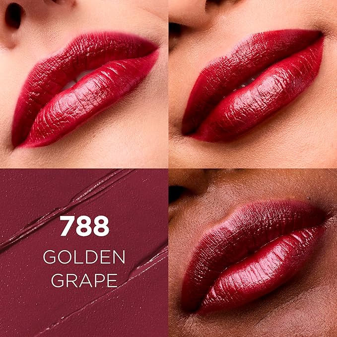 L’Oréal Paris Colour Riche Original Creamy, Hydrating Satin Lipstick with Argan Oil and Vitamin E, Golden Grape , 1 Count