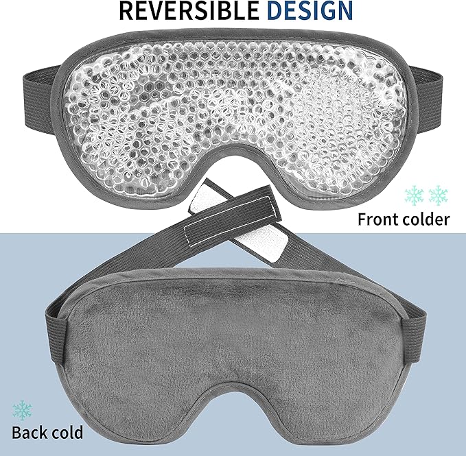 Cooling eye mask with gel