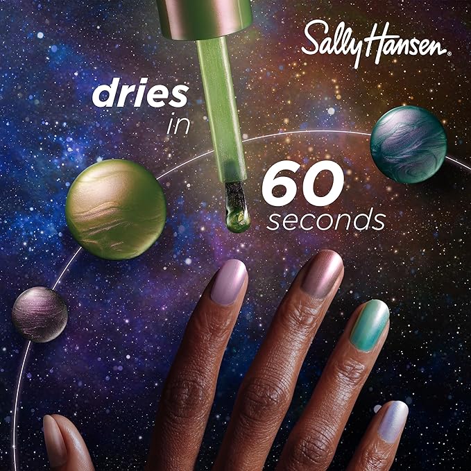 Sally Hansen Insta-Dri® Galactic, Inter-stellar, Quick Dry, Long Lasting, Streak-Free Shine, Metallic Purple Nail Polish