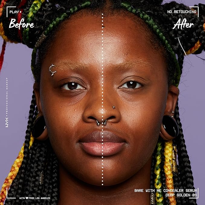 NYX PROFESSIONAL MAKEUP Bare With Me Concealer Serum, Deep Golden