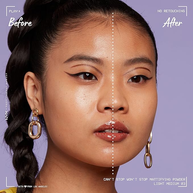 NYX PROFESSIONAL MAKEUP Can't Stop Won't Stop Mattifying Pressed Powder - Light Medium