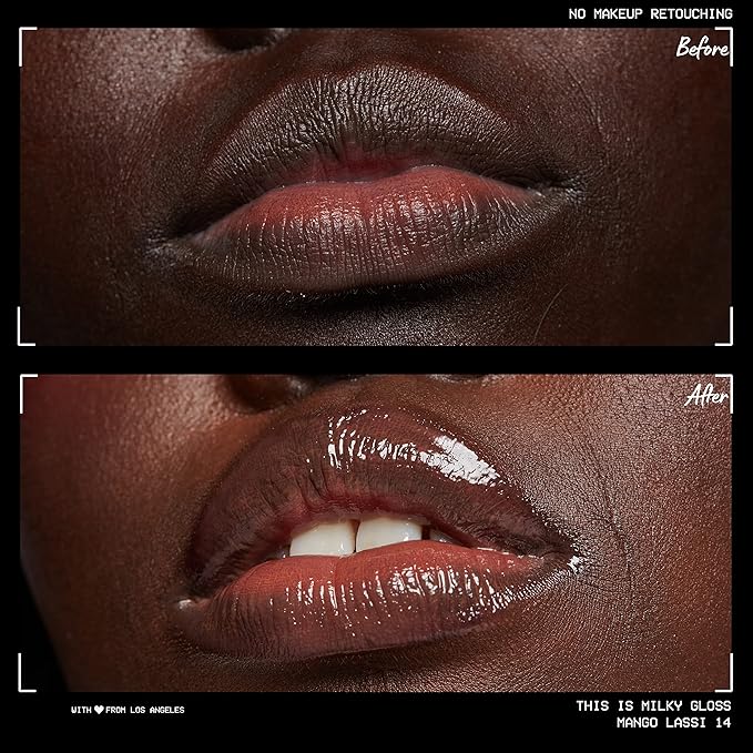 NYX PROFESSIONAL MAKEUP This Is Milky Gloss, Lip Gloss with 12 Hour Hydration, Vegan - Mango Lassi (Orange Cream)