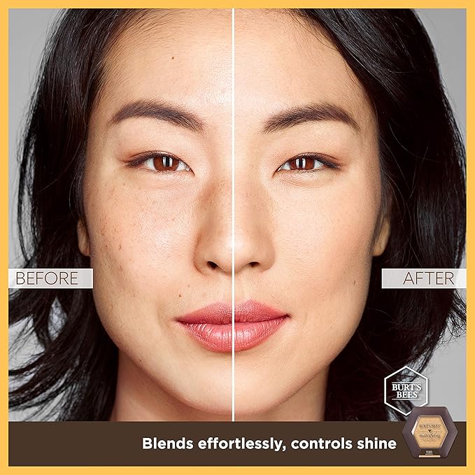 Burts Bees 100% Natural Mattifying Powder Foundation, Nutmeg of 2)