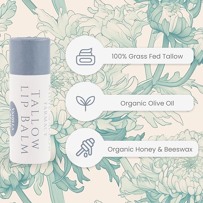 Organic Tallow Lip Balm (Vanilla Crème)