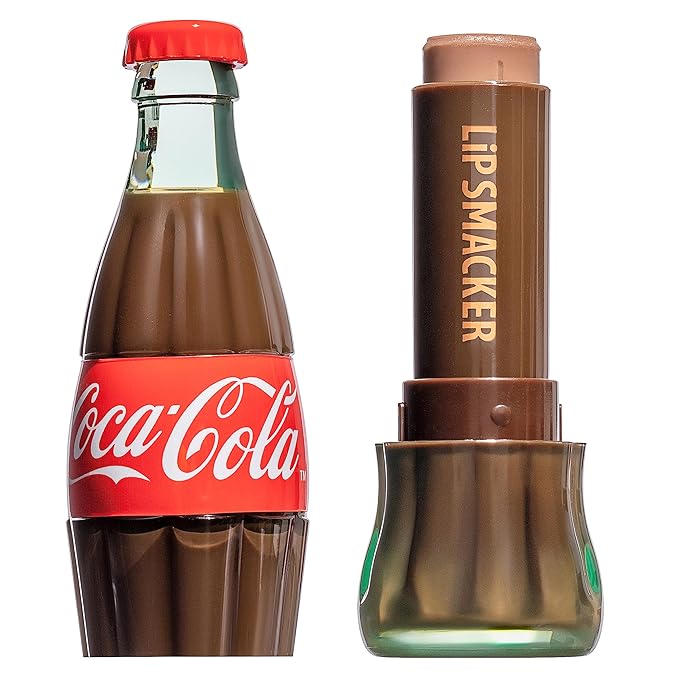 Lip Smacker Coca Cola Collection Lip Balm, Flavored Moisturizing, Smoothing Soft Shine, Hydrating & Protecting Fun Tasty Flavors, Cruelty-Free - Classic Coke Bottle