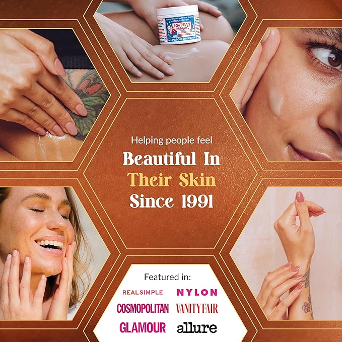 Egyptian Magic - All Purpose Face, Body, and Dry Skin Moisturizing Cream, Skin Protectant for Women & Men, Eczema Care Healing Balm, Scar Treatment, Stretch Marks, and Tattoo Aftercare, 2oz Jar